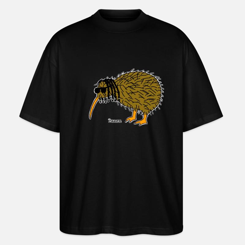 Kiwi Wonder - Stanley/Stella Oversized Unisex Bio T-Shirt Blaster 2.0 - Schwarz