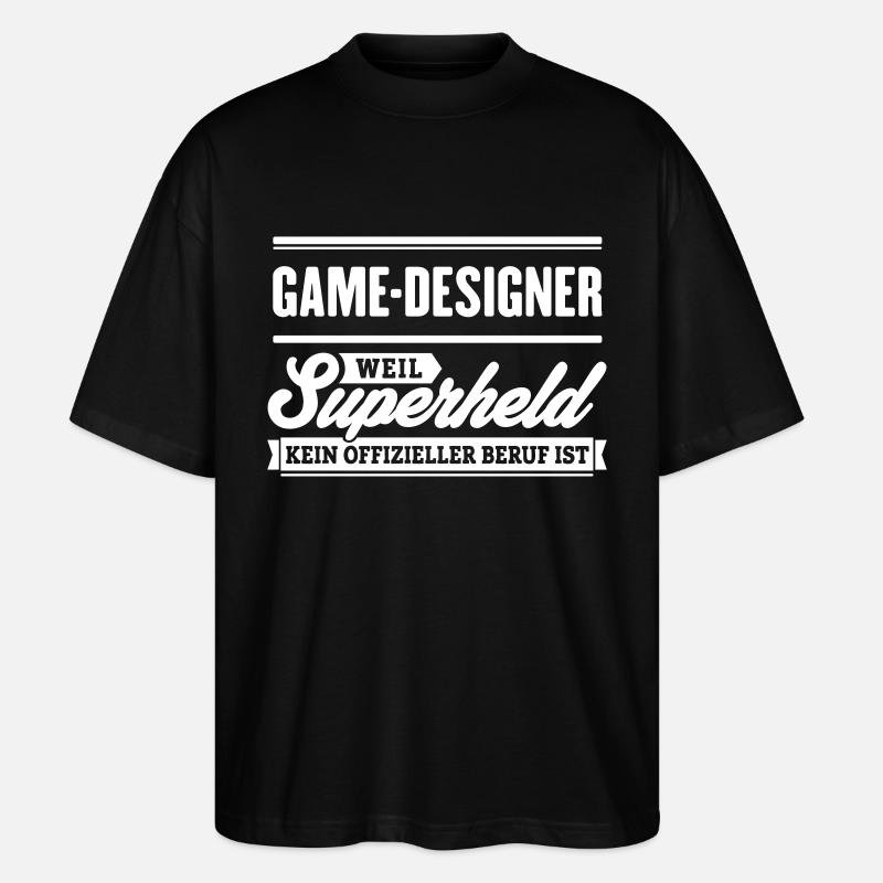 Superheld Game-Designer - Stanley/Stella Oversized Unisex Bio T-Shirt Blaster 2.0 - Schwarz