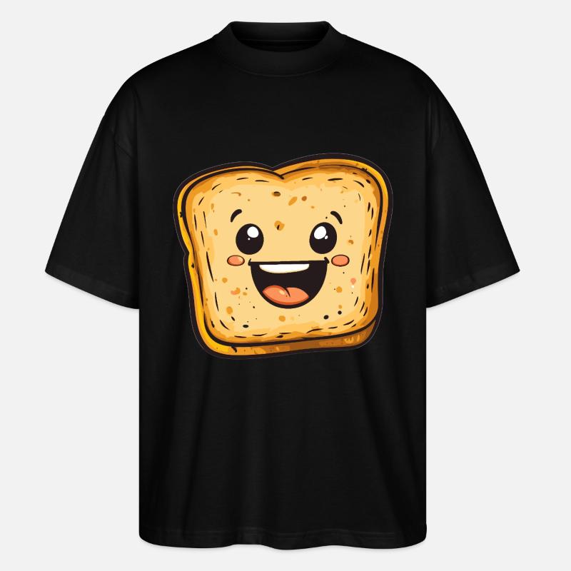 Lachendes Toastbrot - Stanley/Stella Oversized Unisex Bio T-Shirt Blaster 2.0 - Schwarz