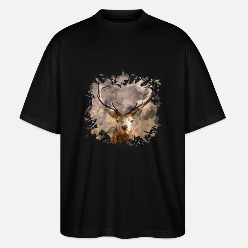 Hirsch - Stanley/Stella Oversized Unisex Bio T-Shirt Blaster 2.0 - Schwarz
