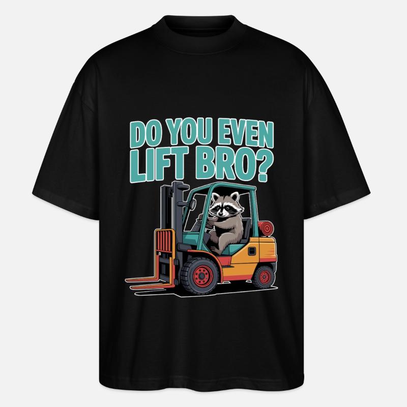 Trukki nostatko edes veli - Stanley/Stella Blaster 2.0 Unisex Oversized Luomu T-paita - musta
