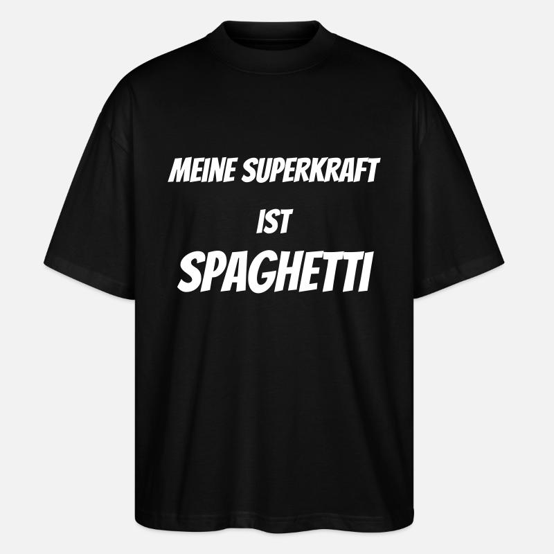 Spaghetti - Stanley/Stella Oversized Unisex Bio T-Shirt Blaster 2.0 - Schwarz
