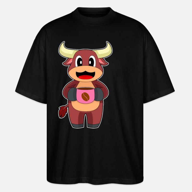 Taurus Coffee Mug - Stanley/Stella Oversized Unisex Organic T-shirt Blaster 2.0 - black
