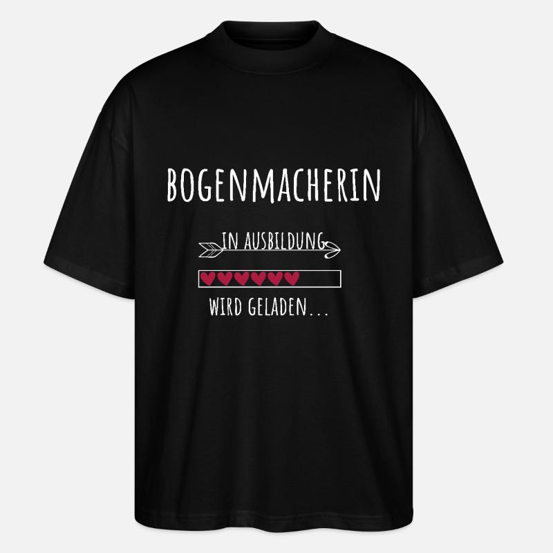 Bogenmacherin Ausbildung Beruf Geschenk - Stanley/Stella Oversized Unisex Bio T-Shirt Blaster 2.0 - Schwarz