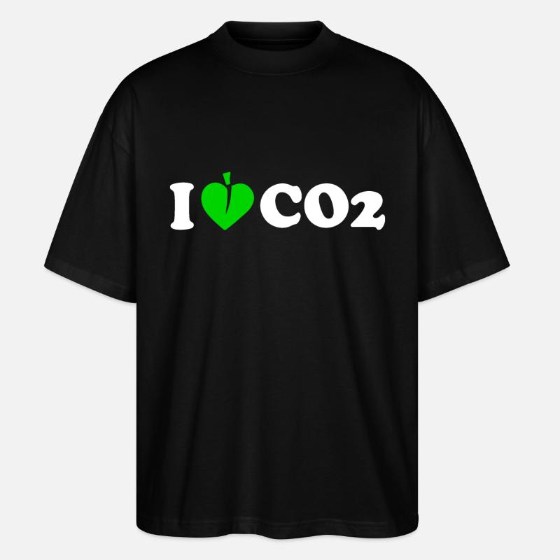 I love co2 - Stanley/Stella Oversized Unisex Bio T-Shirt Blaster 2.0 - Schwarz