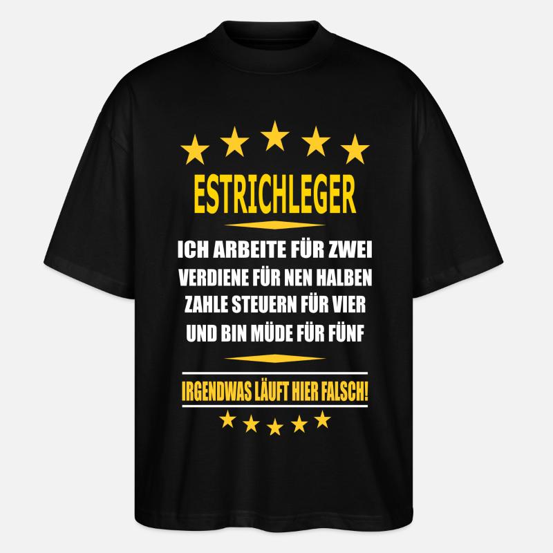 ESTRICHLEGER - Stanley/Stella Oversized Unisex Bio T-Shirt Blaster 2.0 - Schwarz