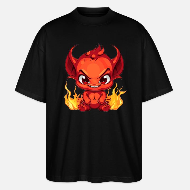 Fire Devil Baby - Stanley/Stella Oversized Unisex Organic T-shirt Blaster 2.0 - black