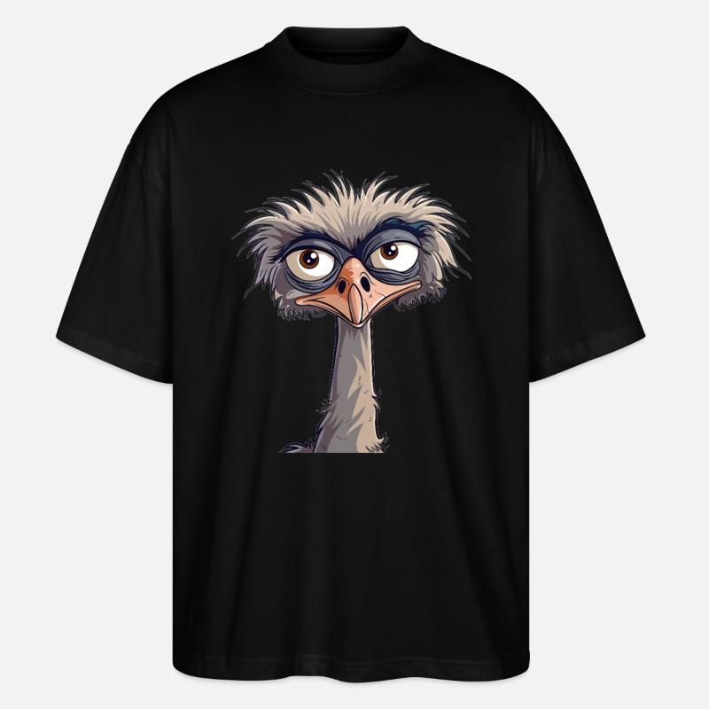 Grummelnder Strauß - Stanley/Stella Oversized Unisex Bio T-Shirt Blaster 2.0 - Schwarz