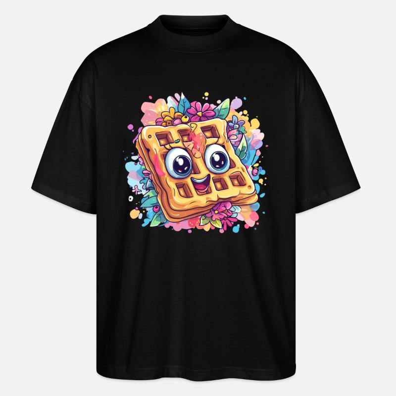 Fröhliche Waffelparty - Stanley/Stella Oversized Unisex Bio T-Shirt Blaster 2.0 - Schwarz