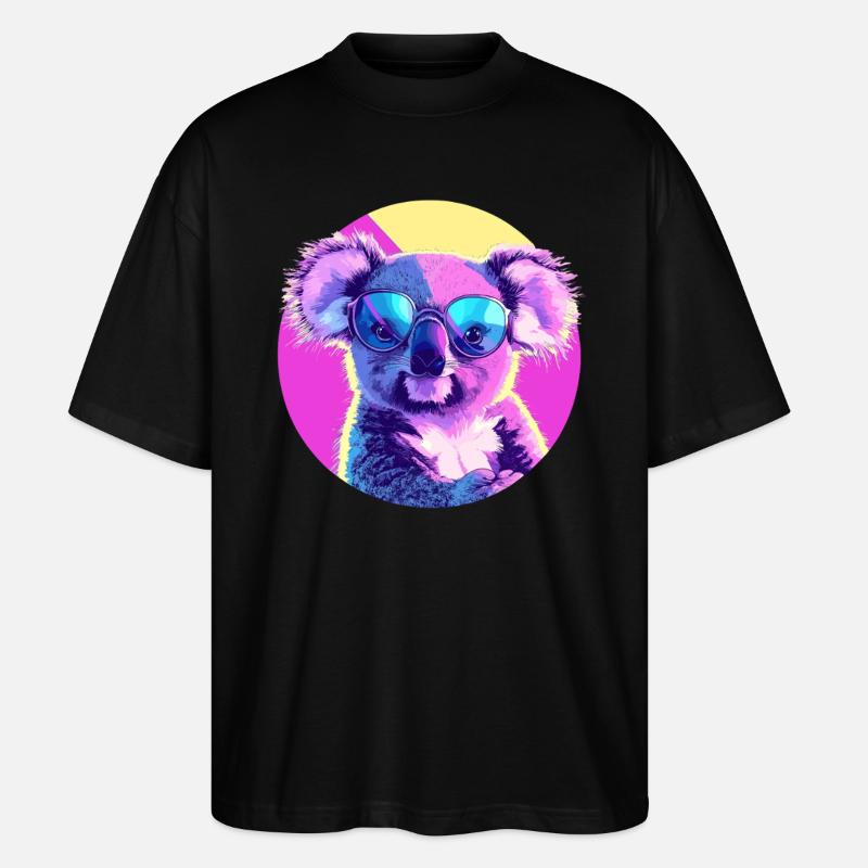 Koala Sonnenbrille - Stanley/Stella Oversized Unisex Bio T-Shirt Blaster 2.0 - Schwarz