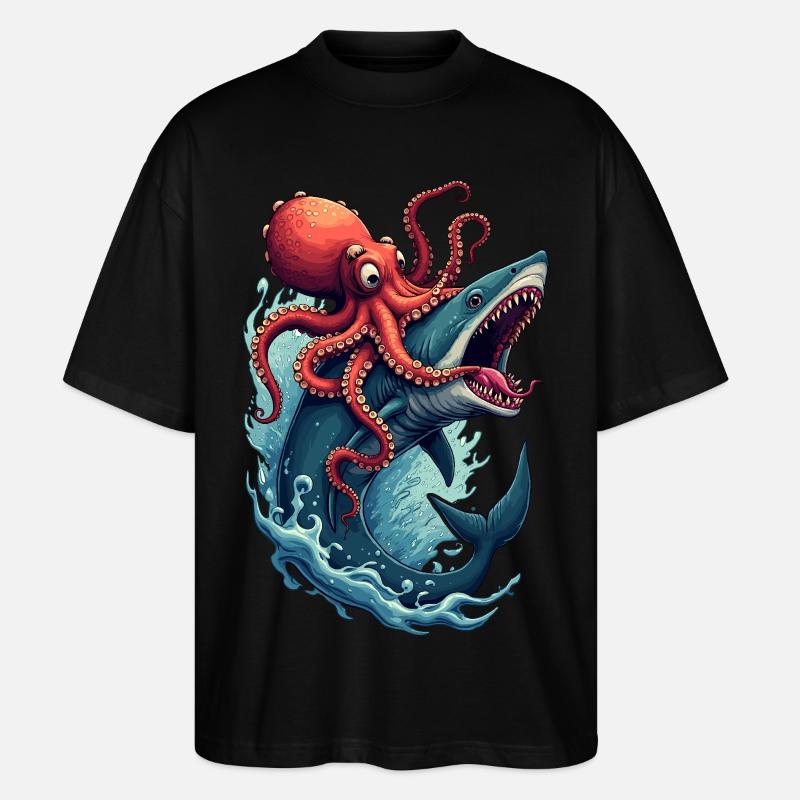 Bataille navale - T-shirt bio Blaster 2.0 coupe oversize Stanley/Stella Unisexe - noir