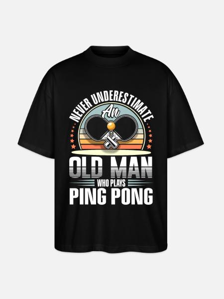 Ping-pong - T-shirt bio Blaster 2.0 coupe oversize Stanley/Stella Unisexe - noir