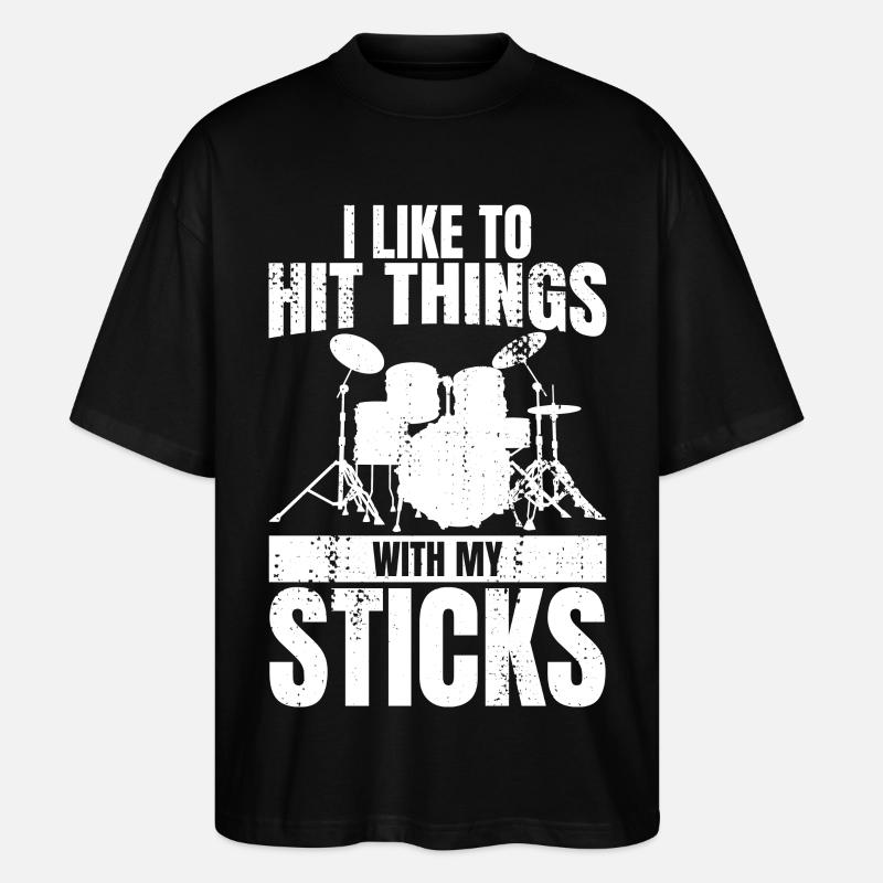 Lustiger Drummer Witz - Stanley/Stella Oversized Unisex Bio T-Shirt Blaster 2.0 - Schwarz