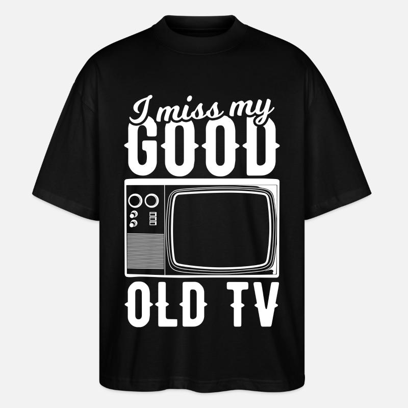 Mon vieux téléviseur me manque - T-shirt bio Blaster 2.0 coupe oversize Stanley/Stella Unisexe - noir
