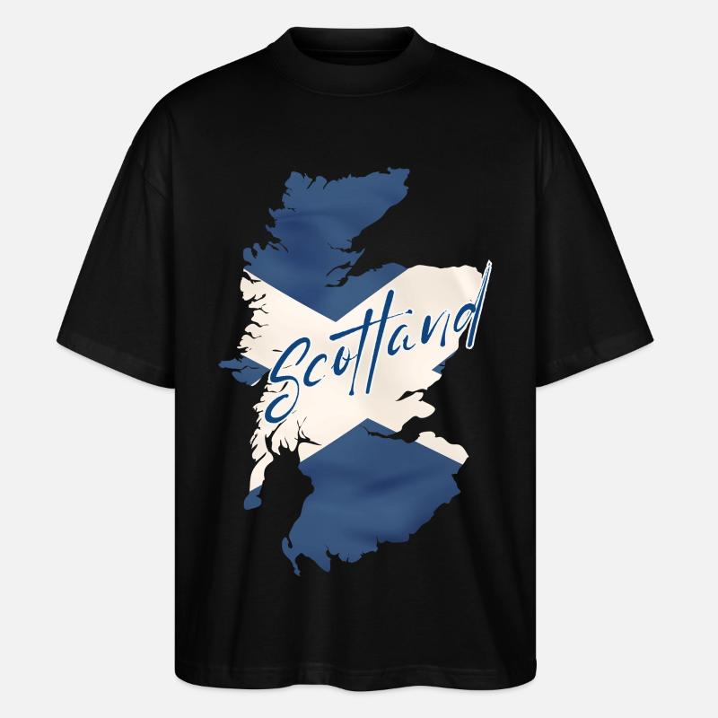 Drapeau de l’Ecosse, fierté écossaise - T-shirt bio Blaster 2.0 coupe oversize Stanley/Stella Unisexe - noir
