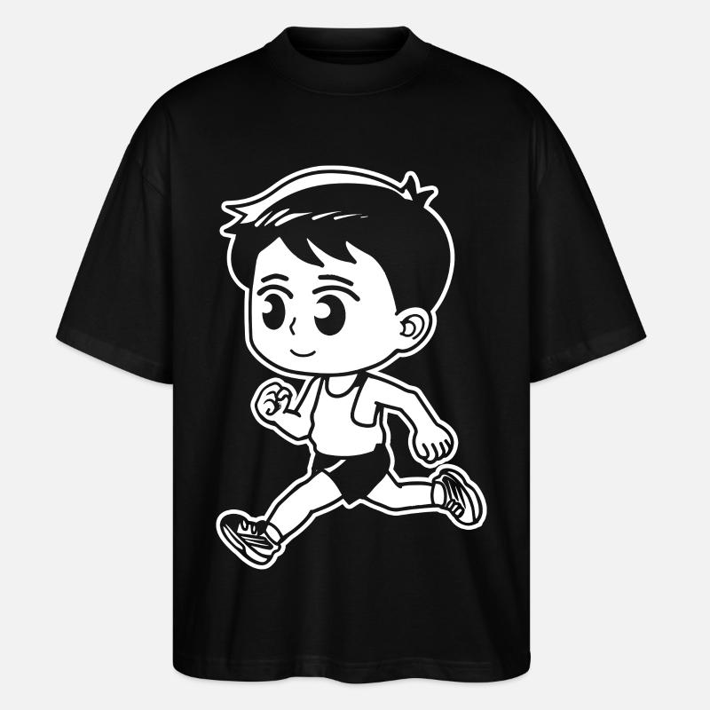 Little Runner - Stanley/Stella Oversized Unisex Organic T-shirt Blaster 2.0 - black