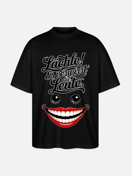 Always smiling - Stanley/Stella Oversized Unisex Organic T-shirt Blaster 2.0 - black