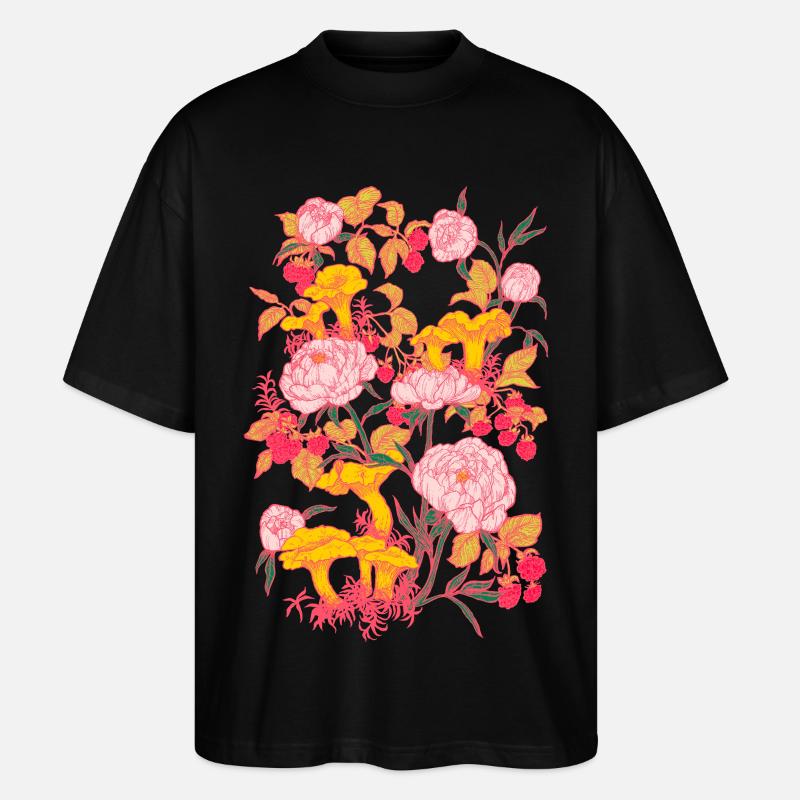 PFINGSTROSEN UND PFIFFERLINGE - Stanley/Stella Oversized Unisex Bio T-Shirt Blaster 2.0 - Schwarz