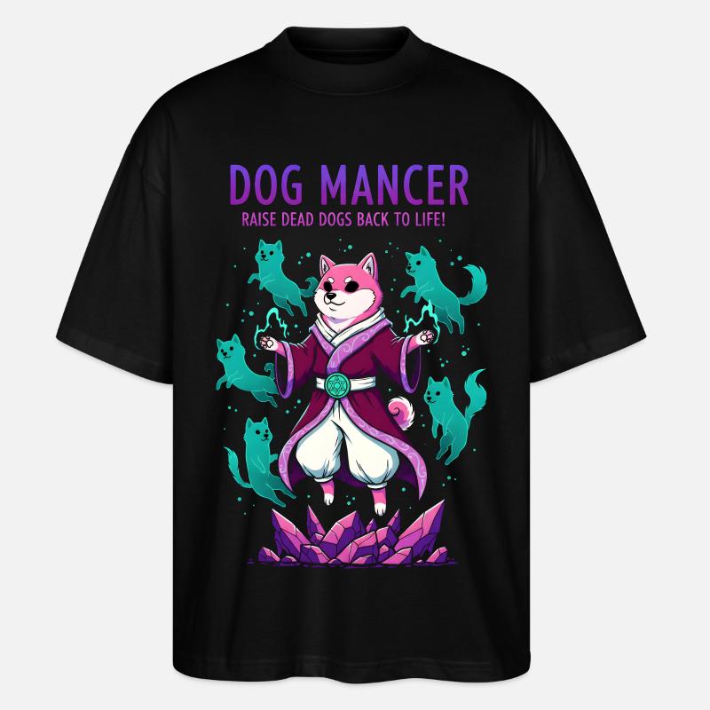 Hundemancer Hundezauberer zieht Geisthunde groß - Stanley/Stella Oversized Unisex Bio T-Shirt Blaster 2.0 - Schwarz