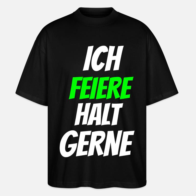 J’aime juste célébrer le néon - T-shirt bio Blaster 2.0 coupe oversize Stanley/Stella Unisexe - noir