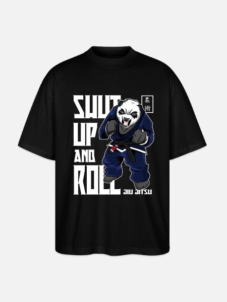 Angry BJJ Panda - BJJ Brazilian Jiu Jitsu Shirt - Stanley/Stella Oversized Unisex Organic T-shirt Blaster 2.0 - black