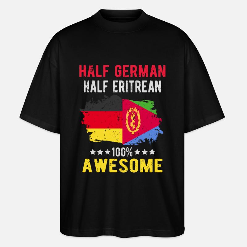 Half German Half Eritrean - Stanley/Stella Oversized Unisex Organic T-shirt Blaster 2.0 - black