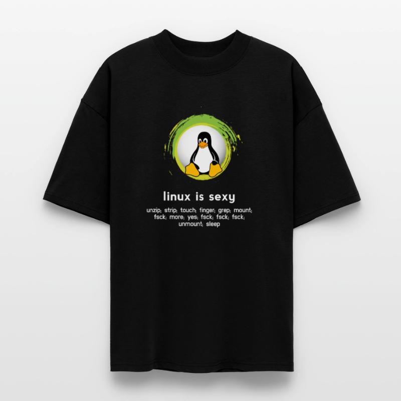 Computer System Penguin Nerd pc inside code admin T-shirt bio Blaster 2.0 coupe oversize Stanley/Stella Unisexe