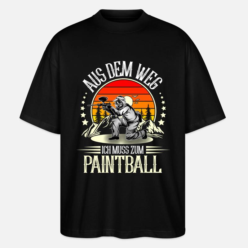 Paintball - Stanley/Stella Oversized Unisex Bio T-Shirt Blaster 2.0 - Schwarz