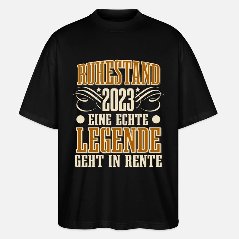 Rentner 2023 Ruhestand - Stanley/Stella Oversized Unisex Bio T-Shirt Blaster 2.0 - Schwarz
