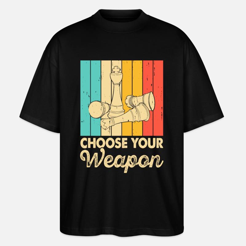 Échecs - T-shirt bio Blaster 2.0 coupe oversize Stanley/Stella Unisexe - noir