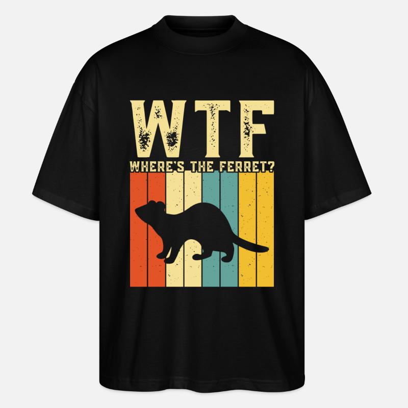 Frettchen - Stanley/Stella Oversized Unisex Bio T-Shirt Blaster 2.0 - Schwarz