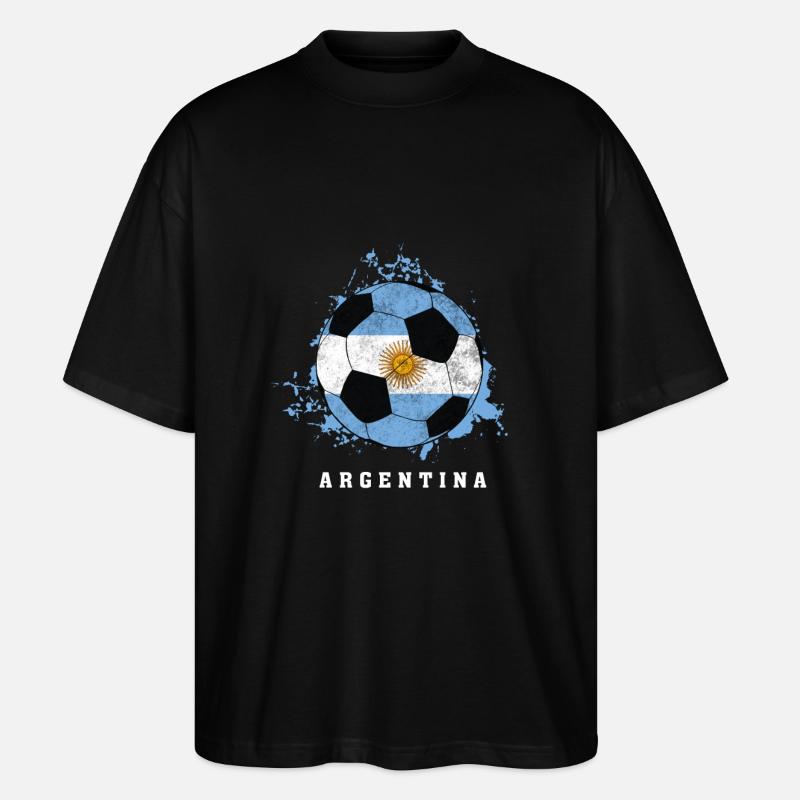  de l'Argentine - T-shirt bio Blaster 2.0 coupe oversize Stanley/Stella Unisexe - noir