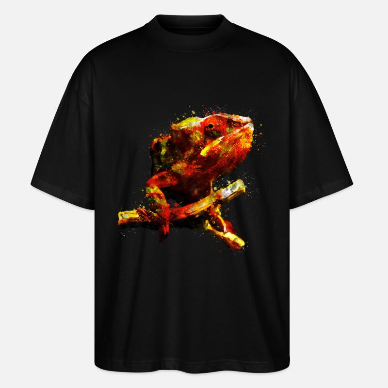 gxp parfait caméléon chamaeleon - T-shirt bio Blaster 2.0 coupe oversize Stanley/Stella Unisexe - noir