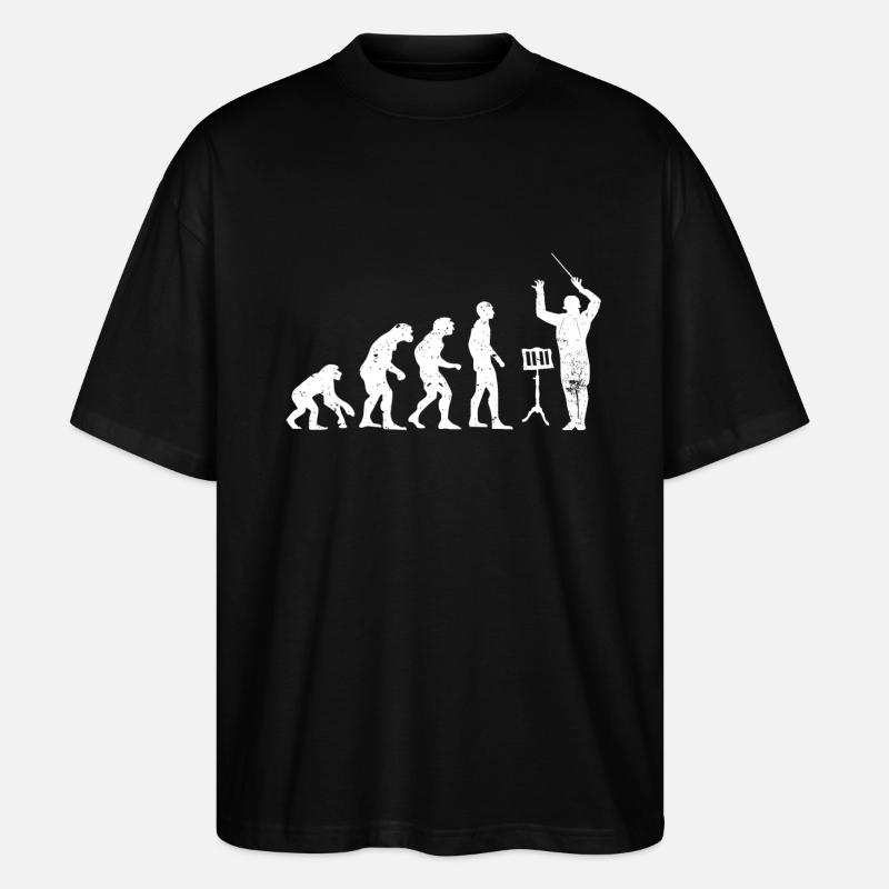 Dirigent Evolution Musiker Geschenkidee - Stanley/Stella Oversized Unisex Bio T-Shirt Blaster 2.0 - Schwarz