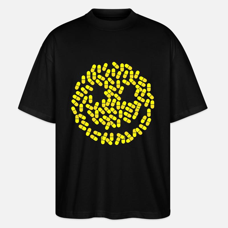 Happy Pills - Stanley/Stella Oversized Unisex Bio T-Shirt Blaster 2.0 - Schwarz
