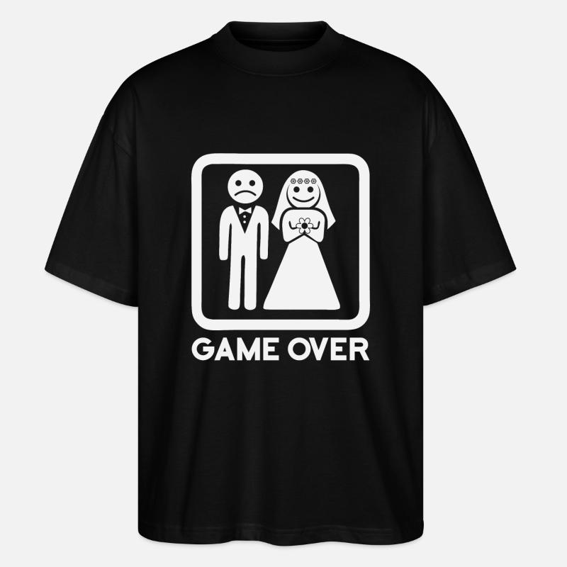 Game Over - Stanley/Stella Oversized Unisex Bio T-Shirt Blaster 2.0 - Schwarz