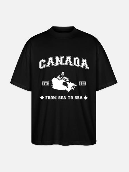 Canada map - Stanley/Stella Oversized Unisex Bio T-Shirt Blaster 2.0 - Schwarz
