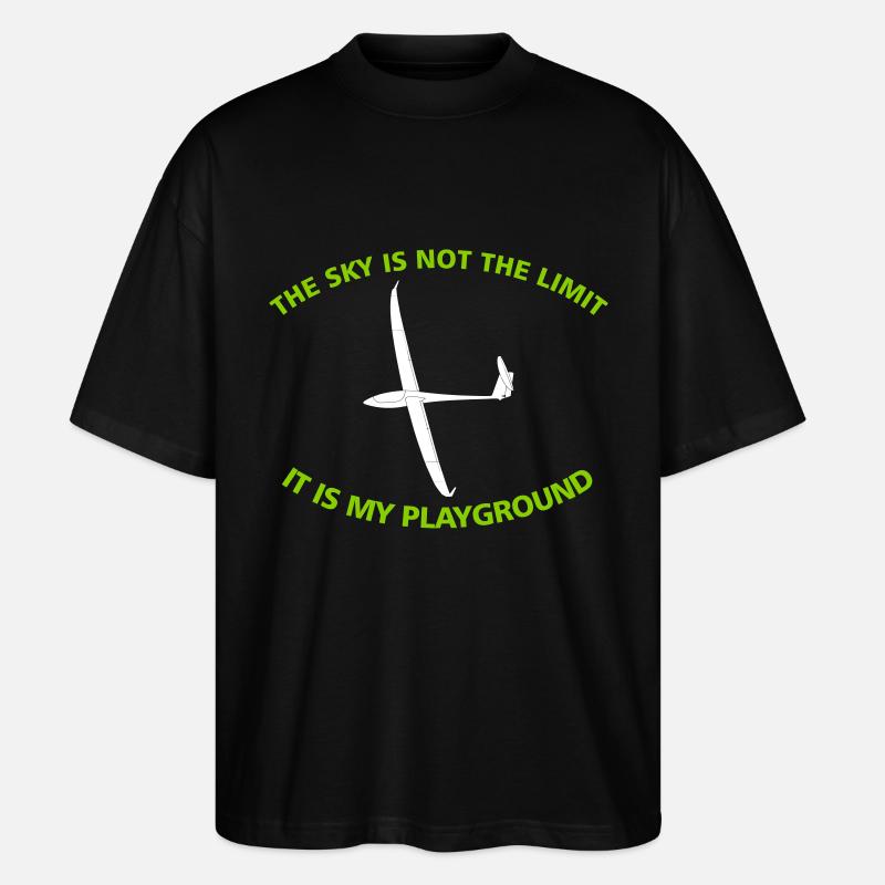 Cadeau de pilote de planeur - T-shirt bio Blaster 2.0 coupe oversize Stanley/Stella Unisexe - noir