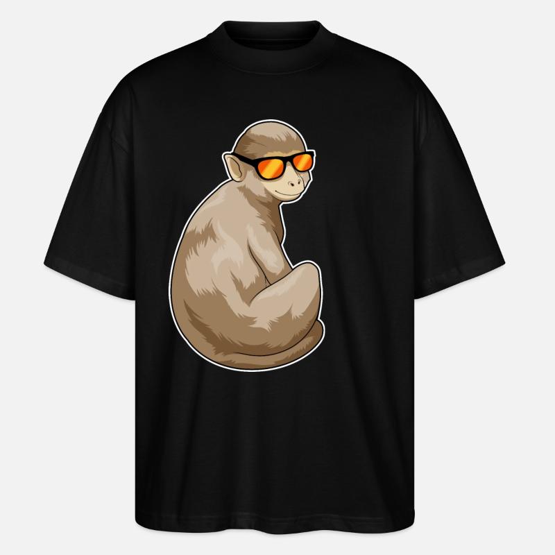 Monkey Sunglasses - Stanley/Stella Oversized Unisex Organic T-shirt Blaster 2.0 - black