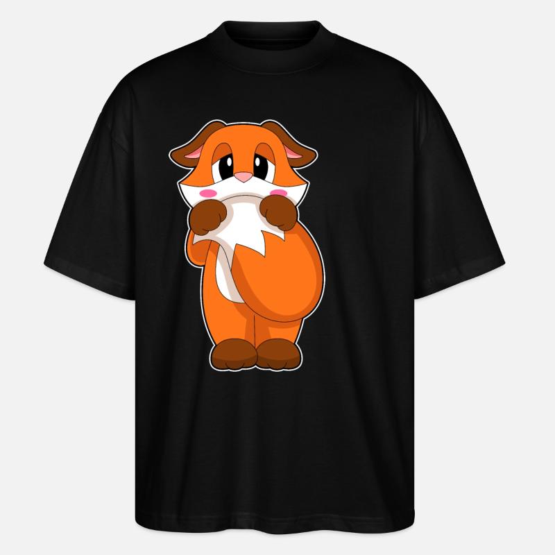 Fuchs Schüchtern - Stanley/Stella Oversized Unisex Bio T-Shirt Blaster 2.0 - Schwarz