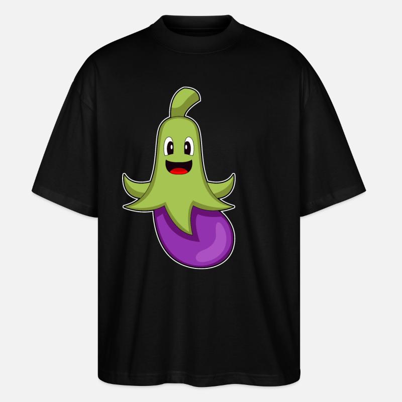 Octopus Eggplant - Stanley/Stella Oversized Unisex Organic T-shirt Blaster 2.0 - black