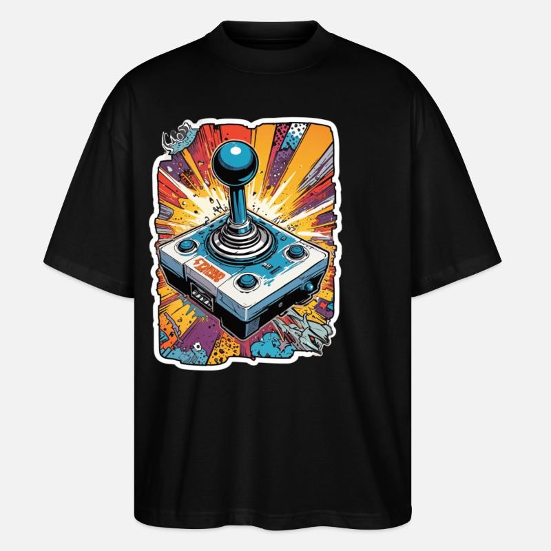 Retro Gamer Adventure Joystick - T-shirt bio Blaster 2.0 coupe oversize Stanley/Stella Unisexe - noir