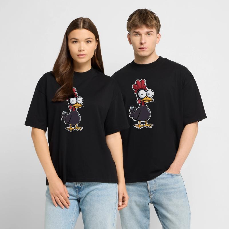 Easter Crazy Chicken Easter Egg Chickens Stanley/Stella Oversized Unisex Organic T-shirt Blaster 2.0