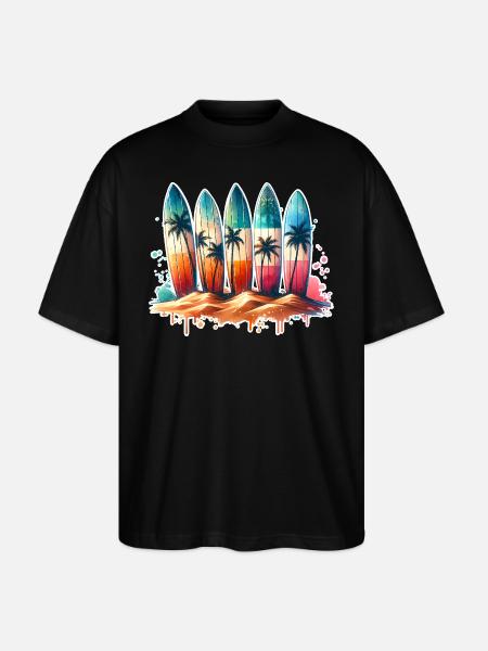 Surfing Surfers - Stanley/Stella Oversized Unisex Organic T-shirt Blaster 2.0 - black