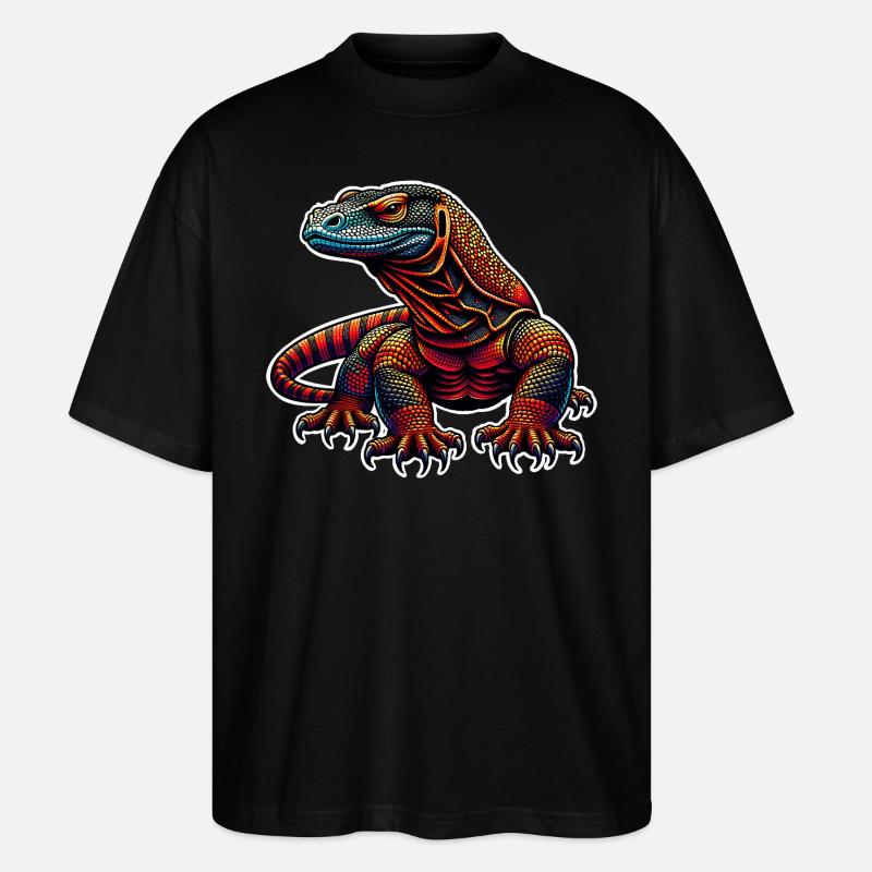 Komodo Dragon - Stanley/Stella Oversized Unisex Bio T-Shirt Blaster 2.0 - Schwarz