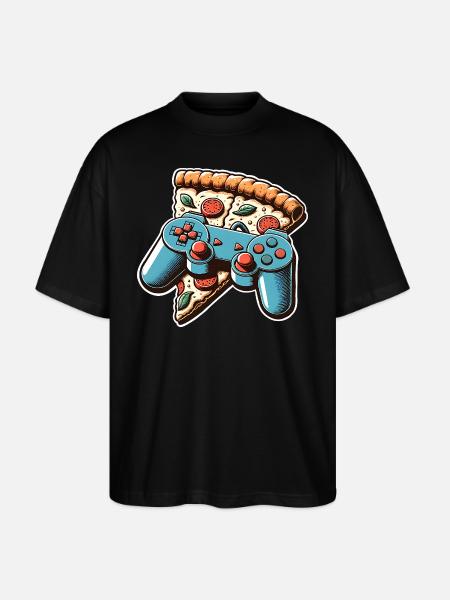 Pizza Gaming Gamer - Stanley/Stella Oversized Unisex Bio T-Shirt Blaster 2.0 - Schwarz