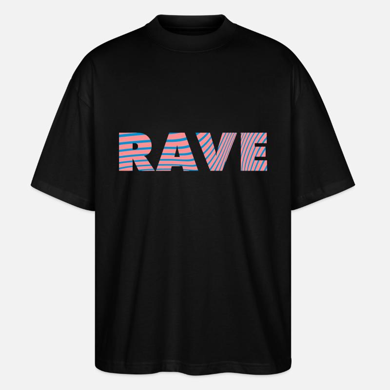 RAVE - Stanley/Stella Oversized Unisex Bio T-Shirt Blaster 2.0 - Schwarz