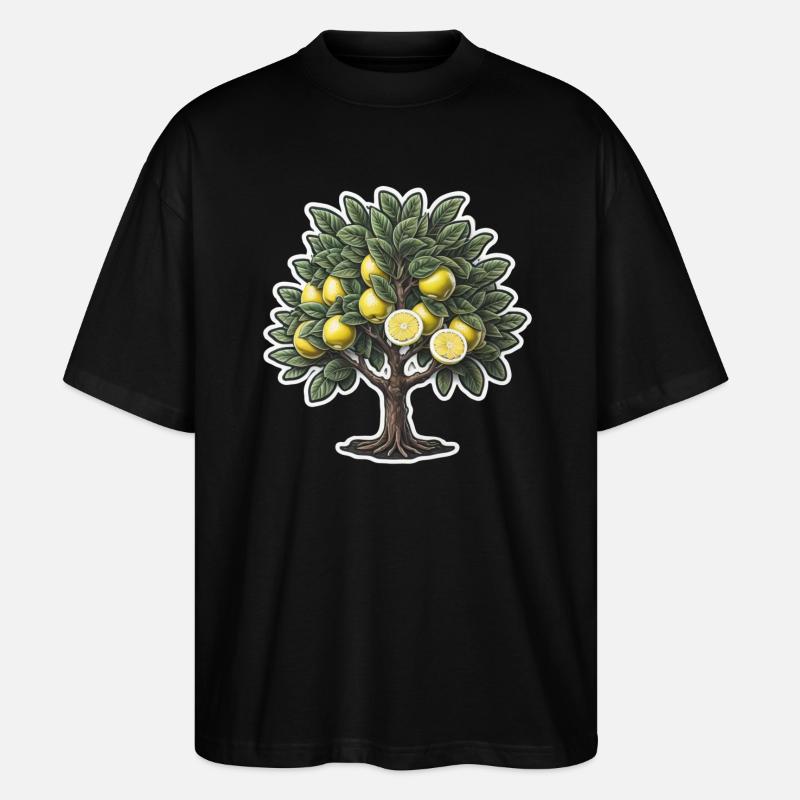 Zitronenbaum - Stanley/Stella Oversized Unisex Bio T-Shirt Blaster 2.0 - Schwarz