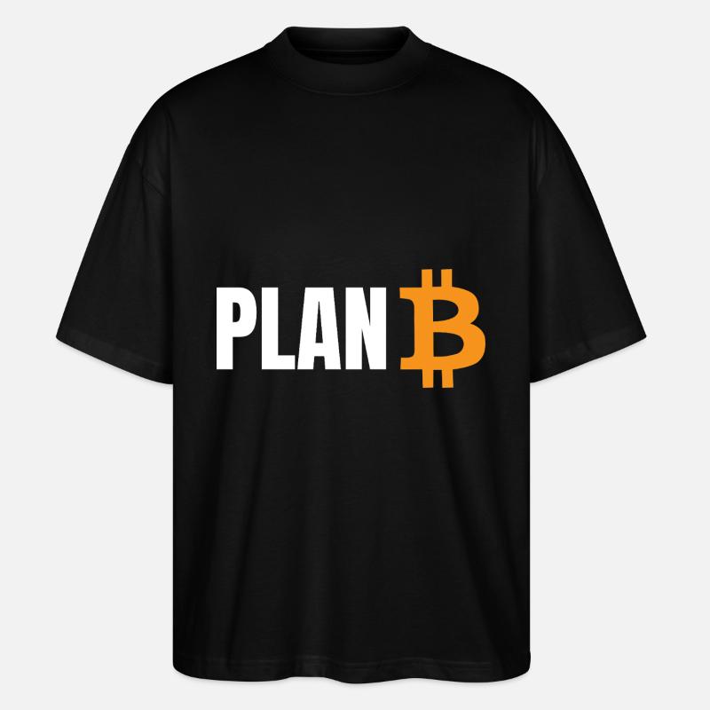Bitcoin Plan B - Stanley/Stella Oversized Unisex Bio T-Shirt Blaster 2.0 - Schwarz