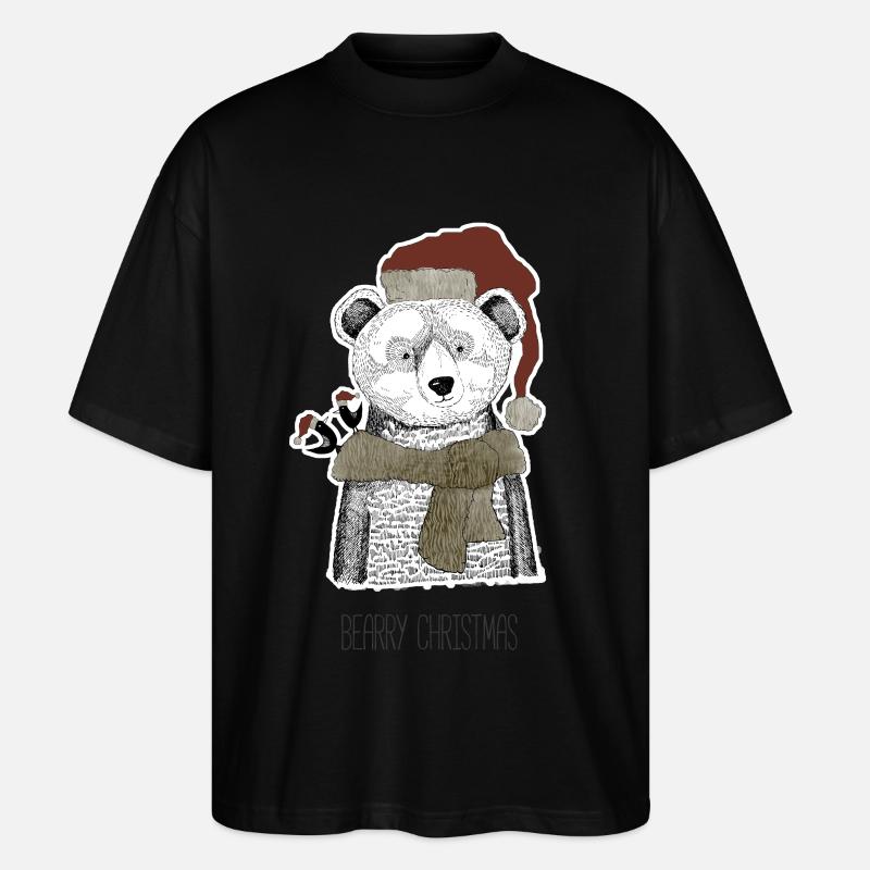 Christmas Bear - T-shirt bio Blaster 2.0 coupe oversize Stanley/Stella Unisexe - noir